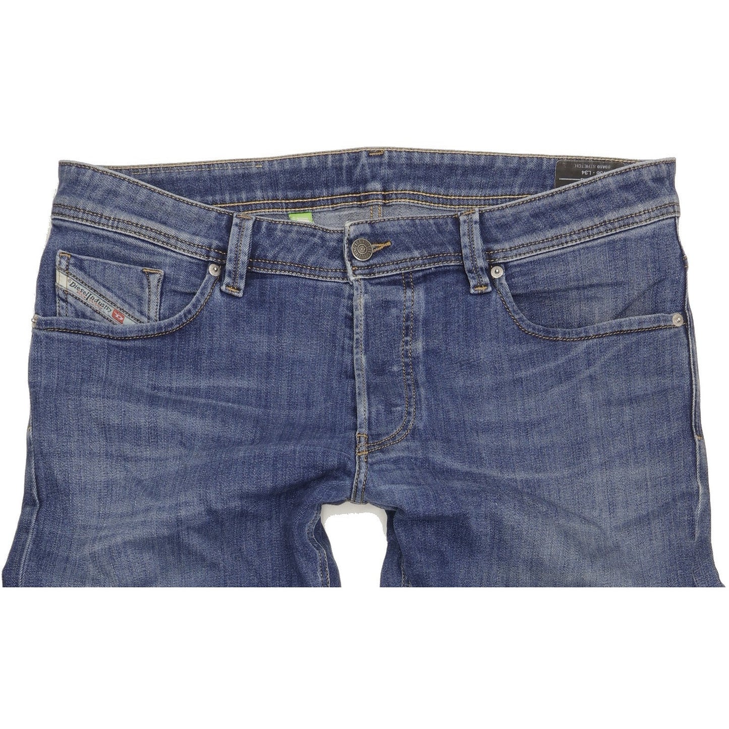Diesel Larkee Men Blue Straight Regular Stretch Jeans W36 L34