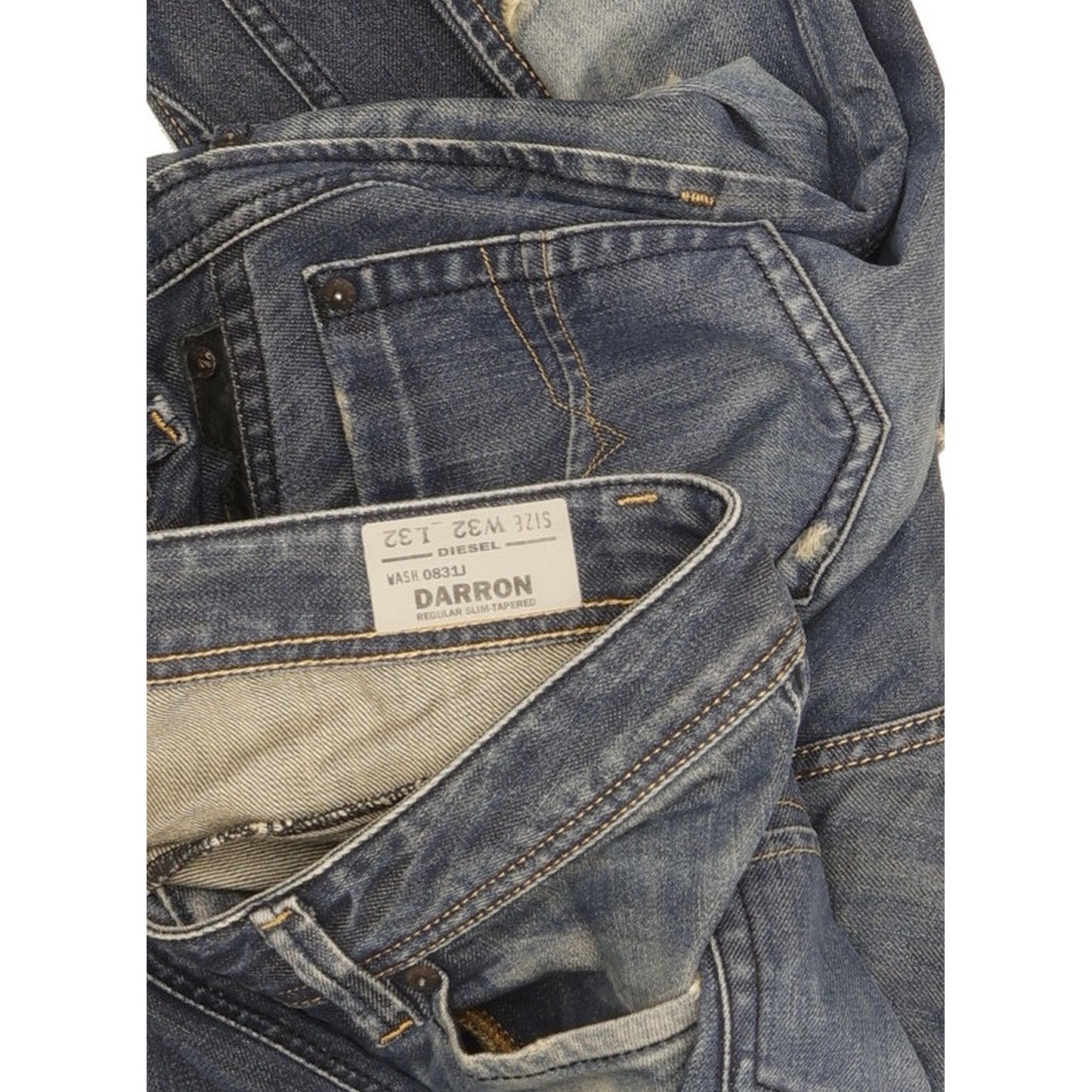 Diesel Darron Men Blue Tapered Slim Jeans W32 L32