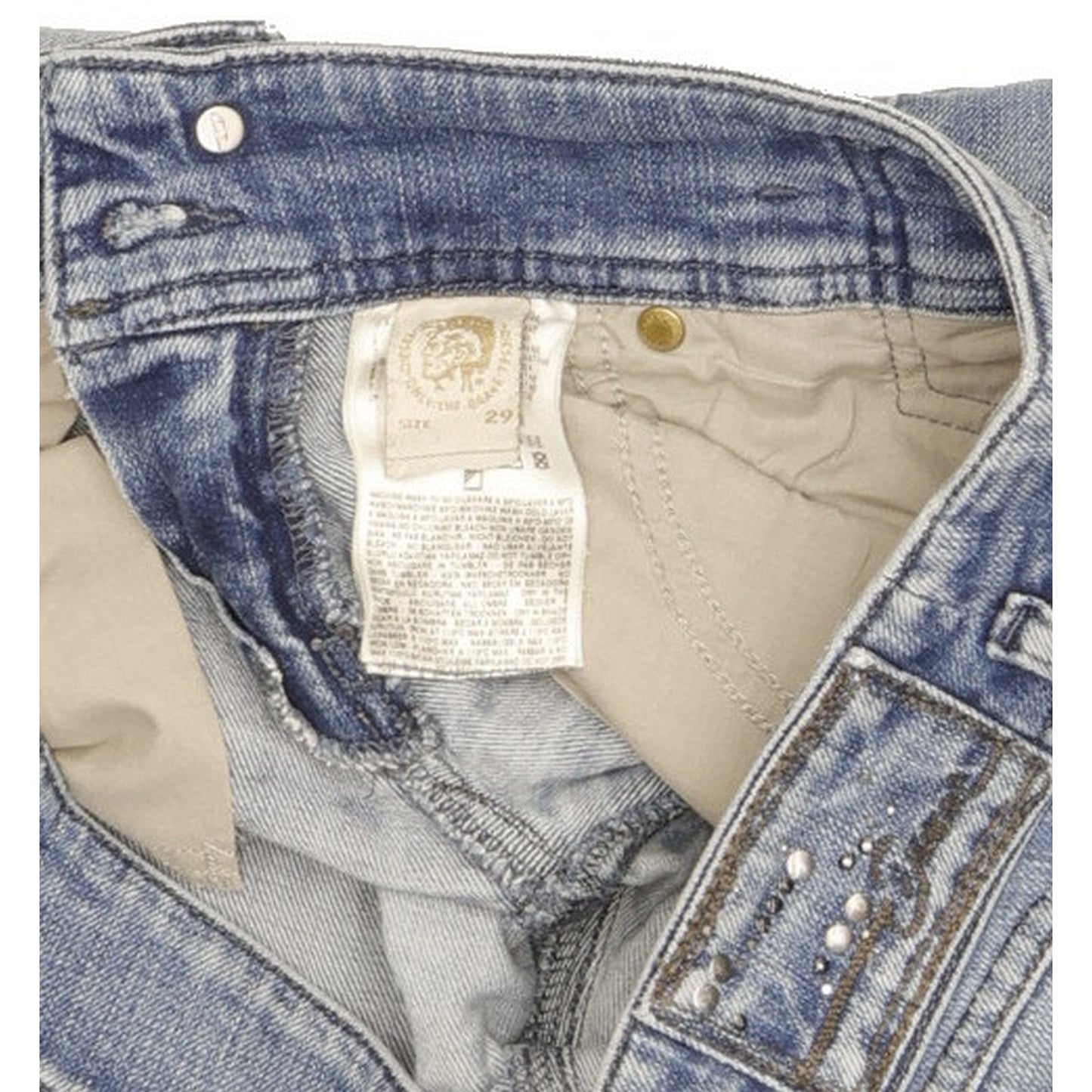 Diesel Matic Women Blue Straight Slim Stretch Jeans W29 L29