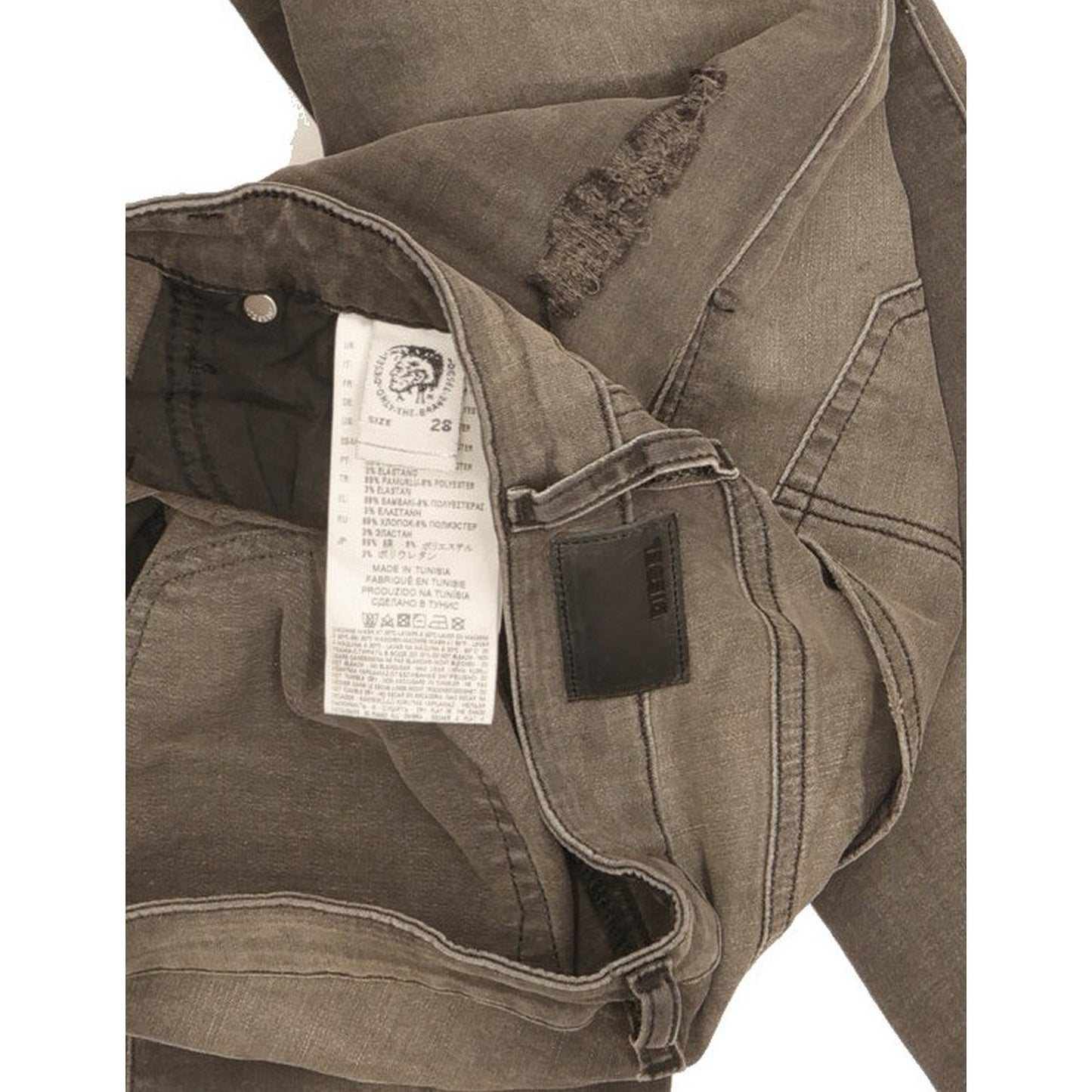 Diesel Skinzee Women Grey Skinny Slim Stretch Jeans W28 L32