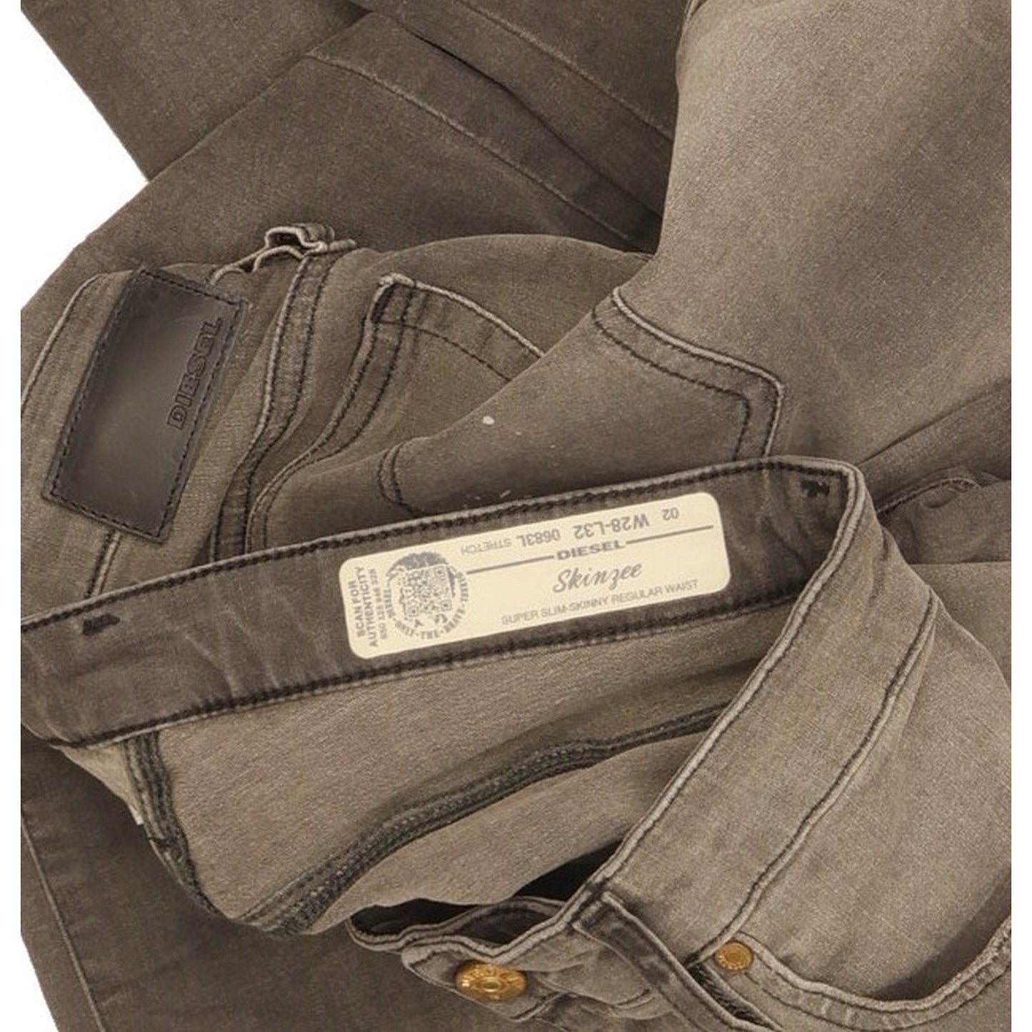 Diesel Skinzee Women Grey Skinny Slim Stretch Jeans W28 L32