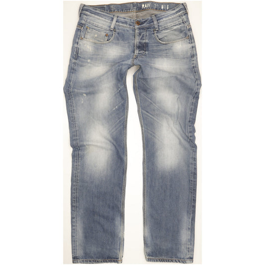 G-Star New Radar Men Blue Straight Loose Jeans W34 L35
