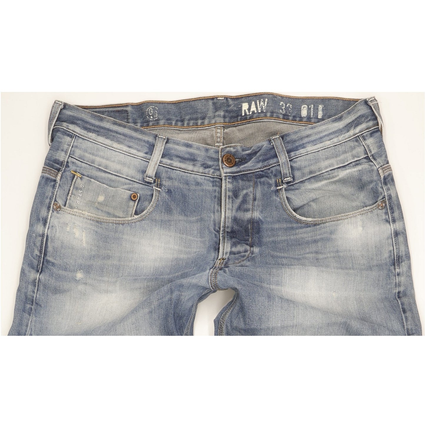 G-Star New Radar Men Blue Straight Loose Jeans W34 L35