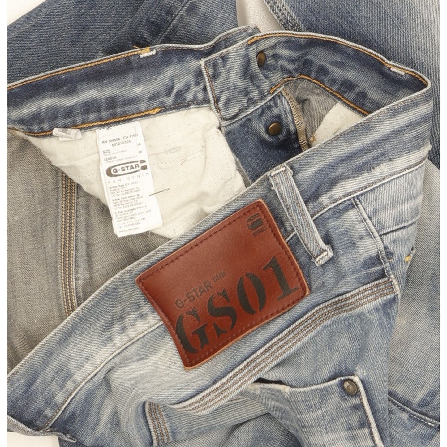 G-Star New Radar Men Blue Straight Loose Jeans W34 L35