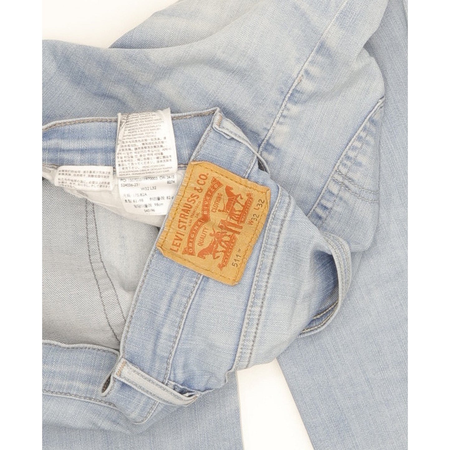 Levi's 511 Men Blue Straight Slim Jeans W32 L32