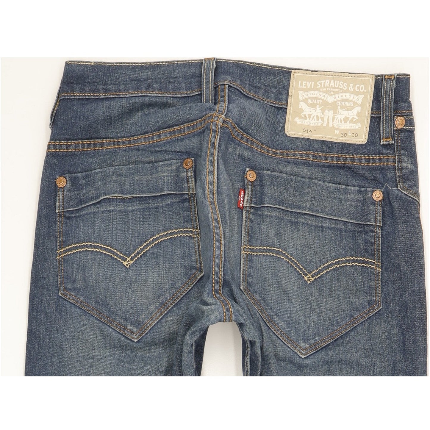 Levi's 514 Men Blue Straight Slim Stretch Jeans W30 L29