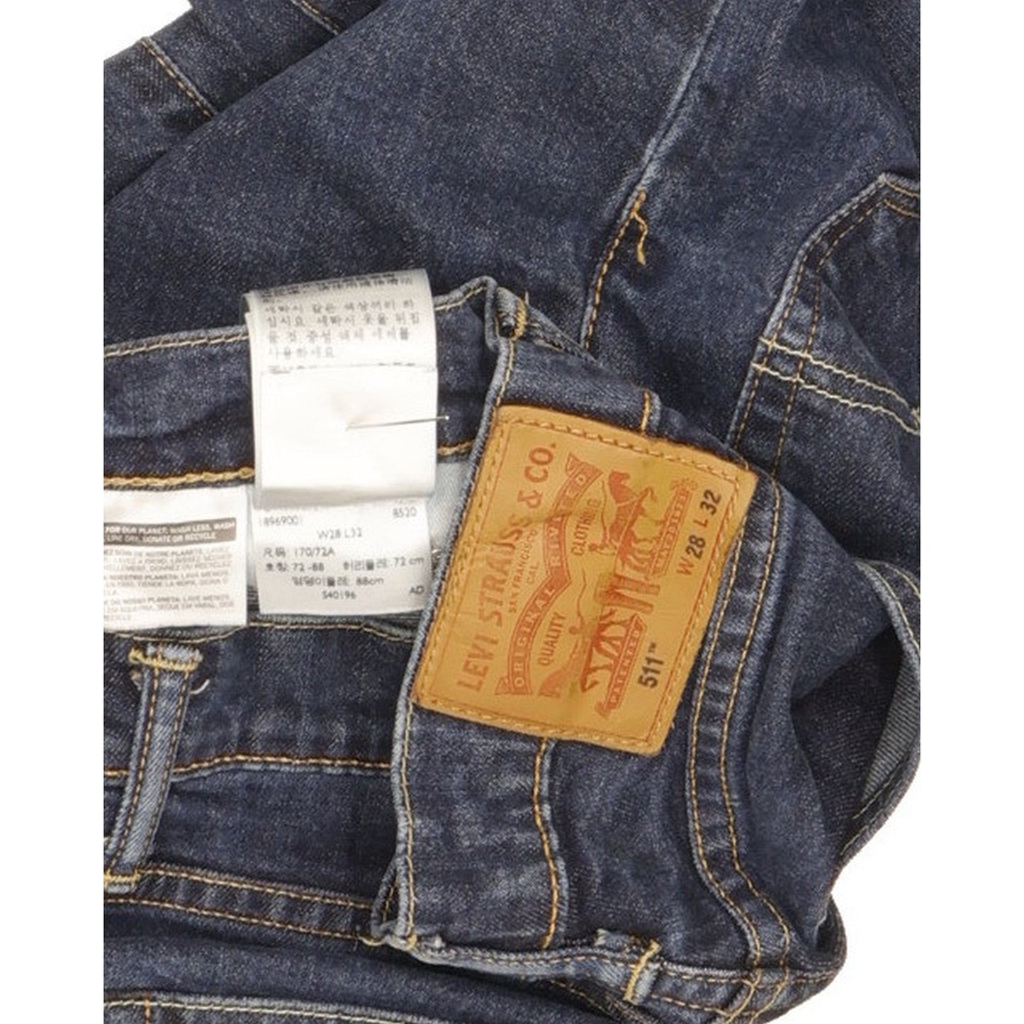 Levi's 511 Men Blue Straight Slim Jeans W28 L25