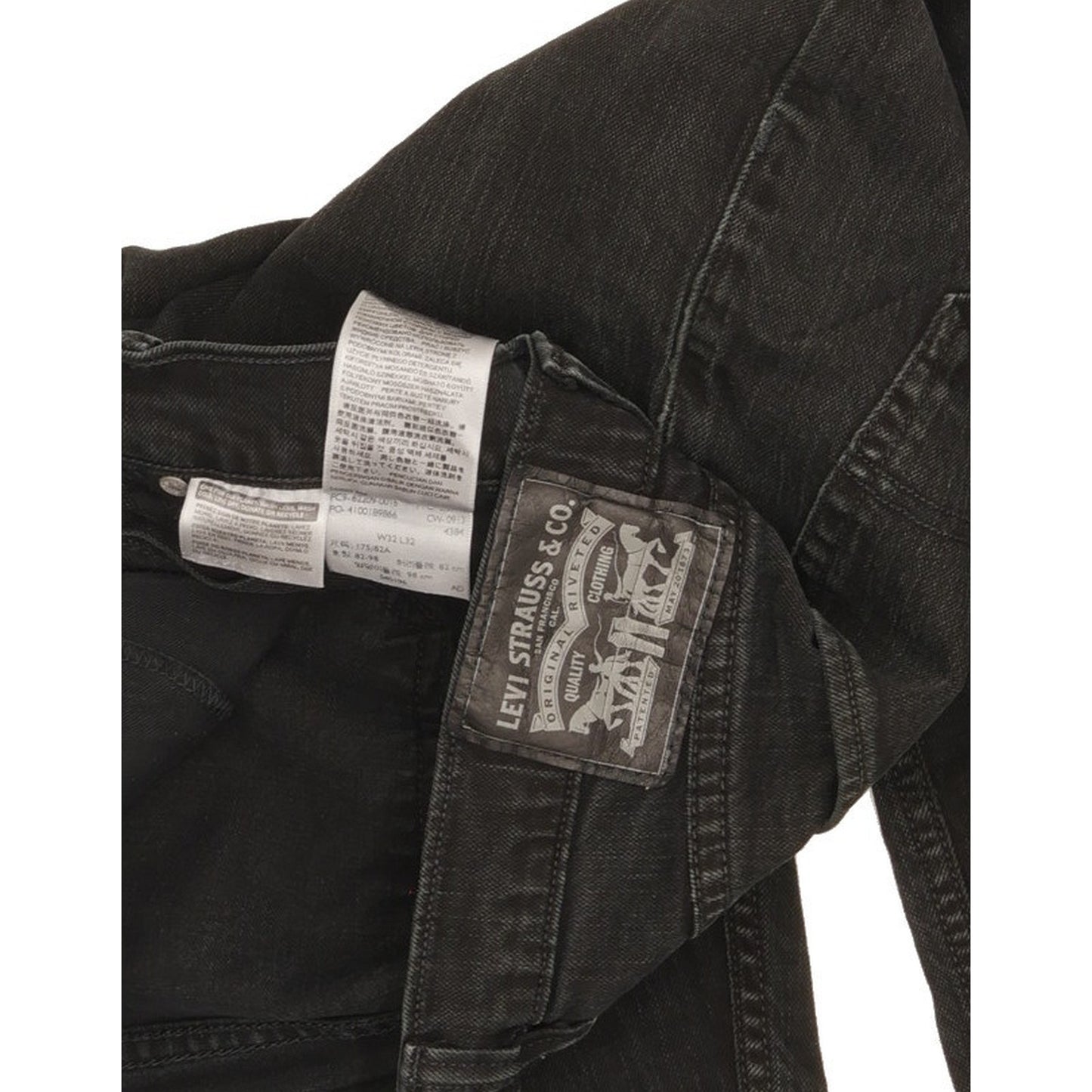 Levi's Men Black Skinny Slim Stretch Jeans W32 L32