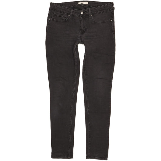 Levi's 711 Women Black Skinny Slim Stretch Jeans W30 L32