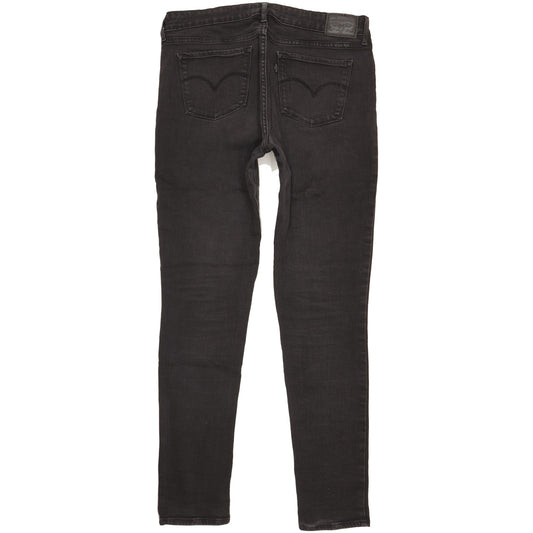 Levi's 711 Women Black Skinny Slim Stretch Jeans W30 L32