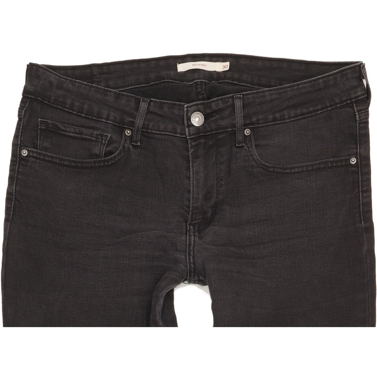 Levi's 711 Women Black Skinny Slim Stretch Jeans W30 L32