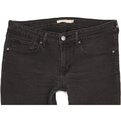 Levi's 711 Women Black Skinny Slim Stretch Jeans W30 L32