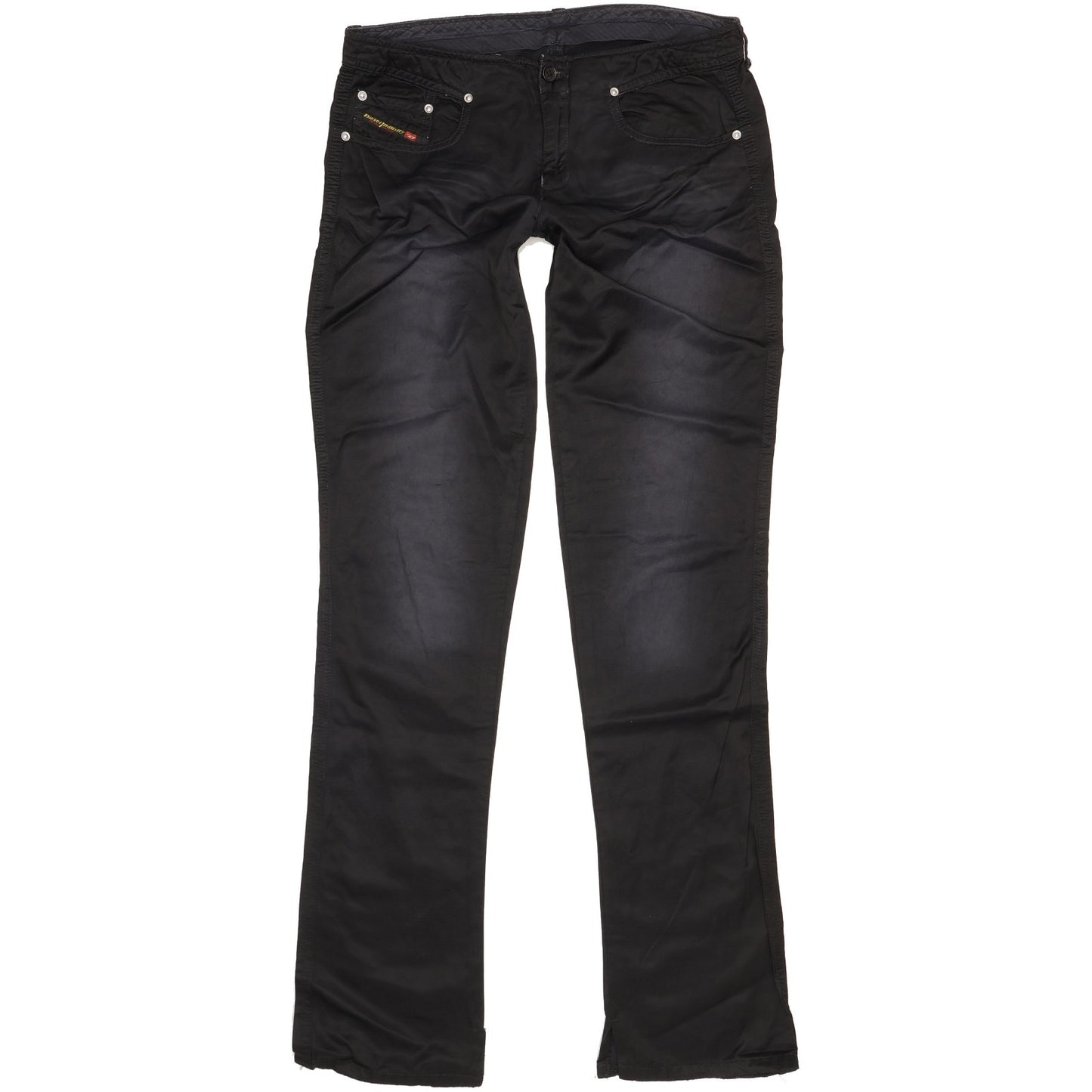 Diesel Satin Women Black Straight Slim Stretch Jeans W27 L33