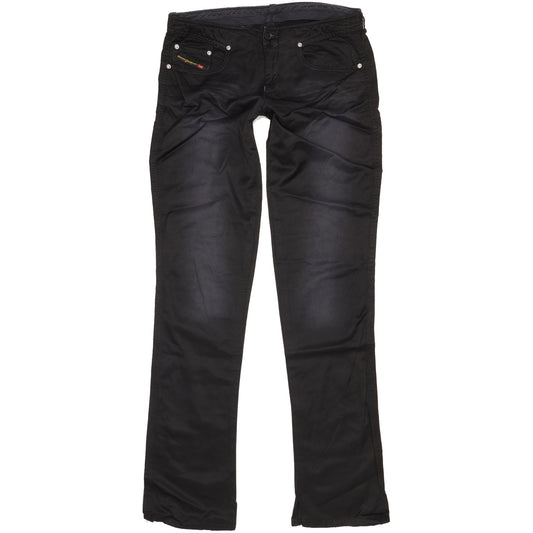 Diesel Satin Women Black Straight Slim Stretch Jeans W27 L33