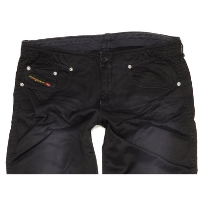 Diesel Satin Women Black Straight Slim Stretch Jeans W27 L33