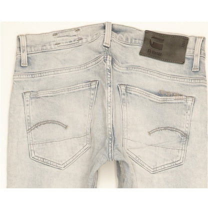 G-Star 3301 Men Blue Skinny Slim Stretch Jeans W28 L28
