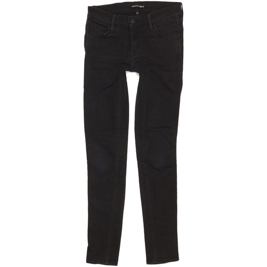 Levi's Line 8 Men Black Skinny Slim Stretch Jeans W26 L30
