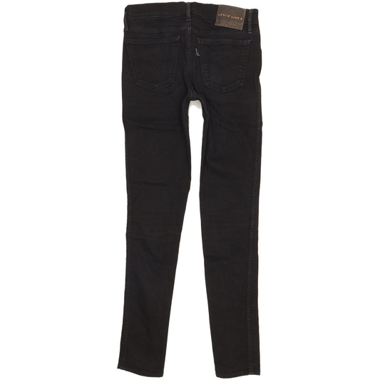 Levi's Line 8 Men Black Skinny Slim Stretch Jeans W26 L30