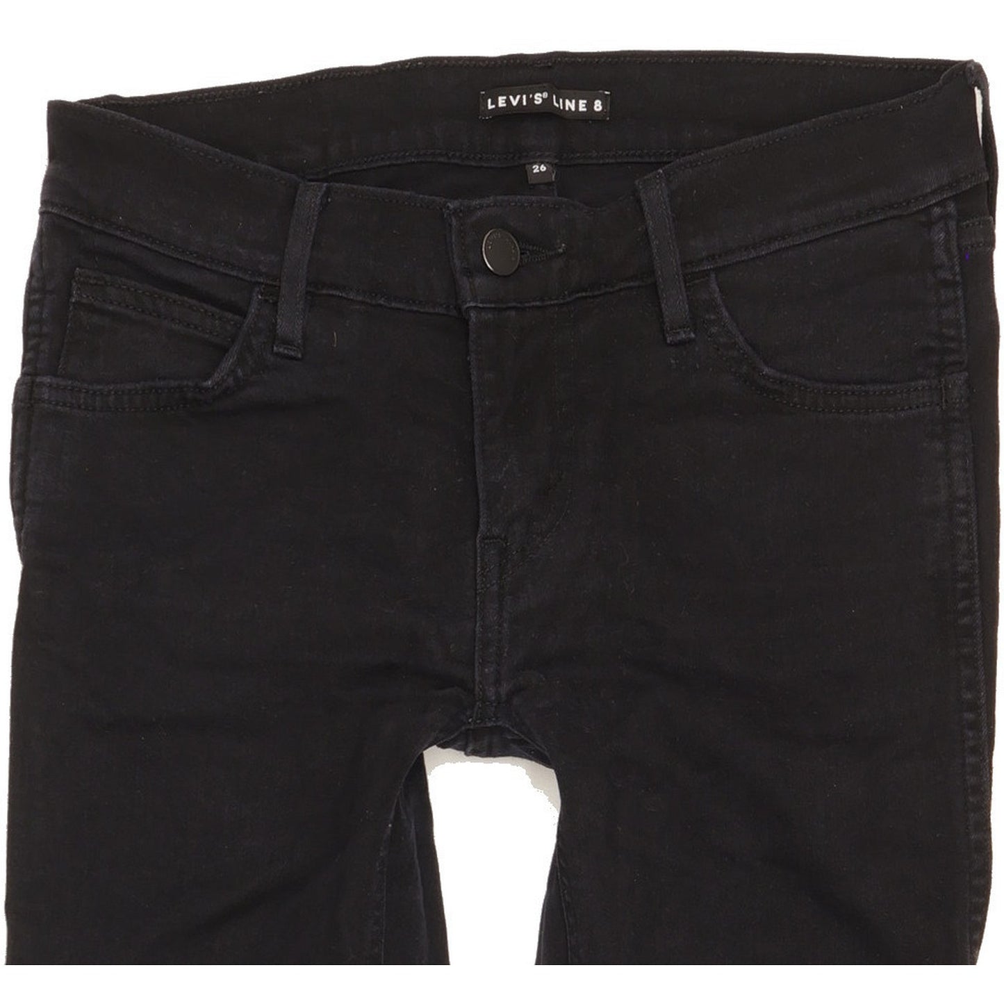 Levi's Line 8 Men Black Skinny Slim Stretch Jeans W26 L30