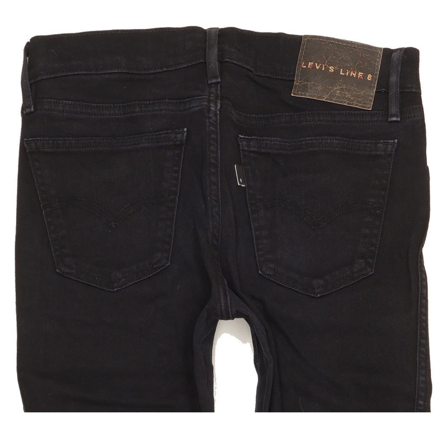 Levi's Line 8 Men Black Skinny Slim Stretch Jeans W26 L30