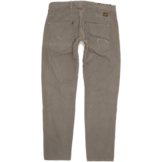 G-Star Studs Women Grey Straight Loose Jeans W31 L32