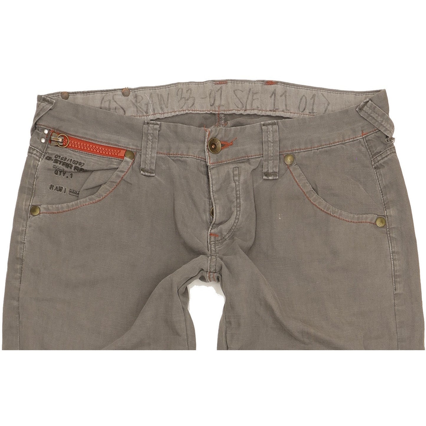 G-Star Studs Women Grey Straight Loose Jeans W31 L32