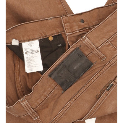 G-Star 3301 Men Brown Straight Slim Stretch Jeans W34 L32