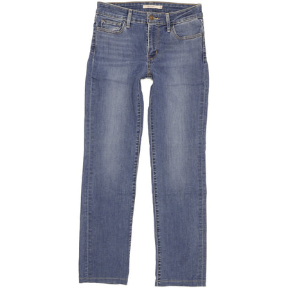 Levi's 714 Women Blue Straight Slim Stretch Jeans W26 L29