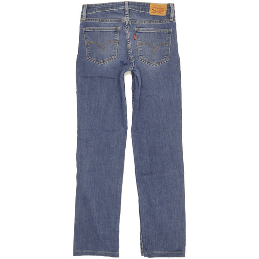 Levi's 714 Women Blue Straight Slim Stretch Jeans W26 L29