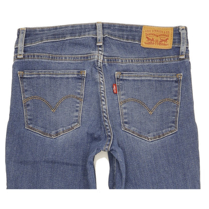 Levi's 714 Women Blue Straight Slim Stretch Jeans W26 L29