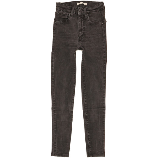 Levi's Mile Women Black Skinny Slim Stretch Jeans W24 L26