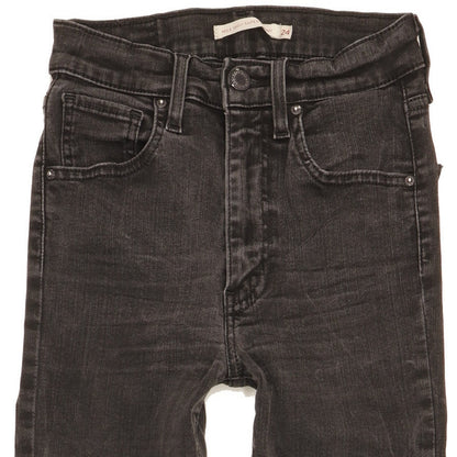 Levi's Mile Women Black Skinny Slim Stretch Jeans W24 L26