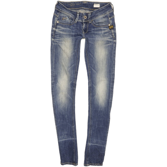 G-Star Lynn Women Blue Skinny Slim Stretch Jeans W24 L30