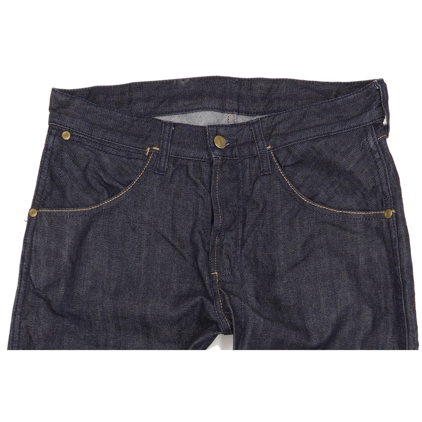 Wrangler 4MRB Men Navy Straight Regular Jeans W32 L33