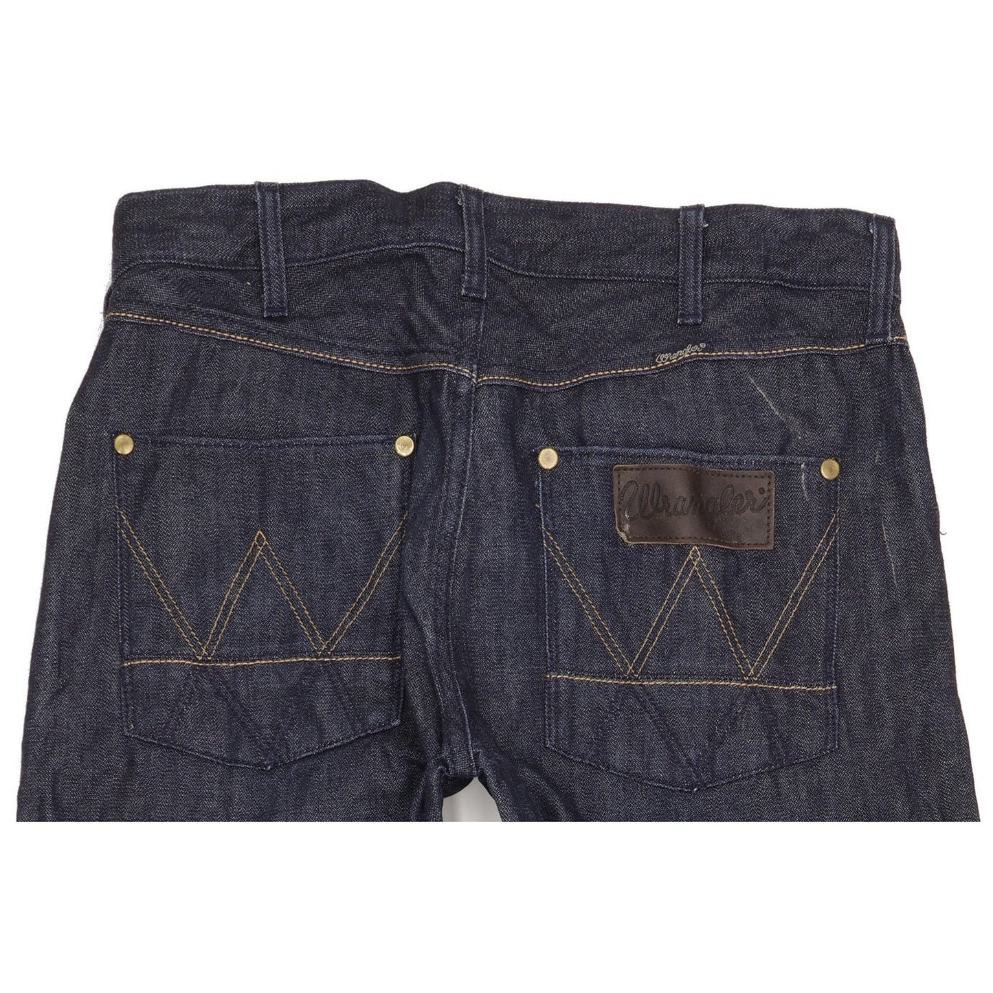 Wrangler 4MRB Men Navy Straight Regular Jeans W32 L33
