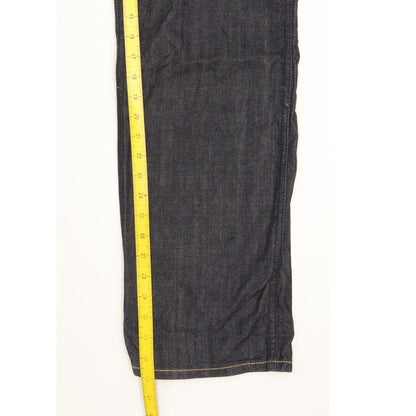 Wrangler 4MRB Men Navy Straight Regular Jeans W32 L33