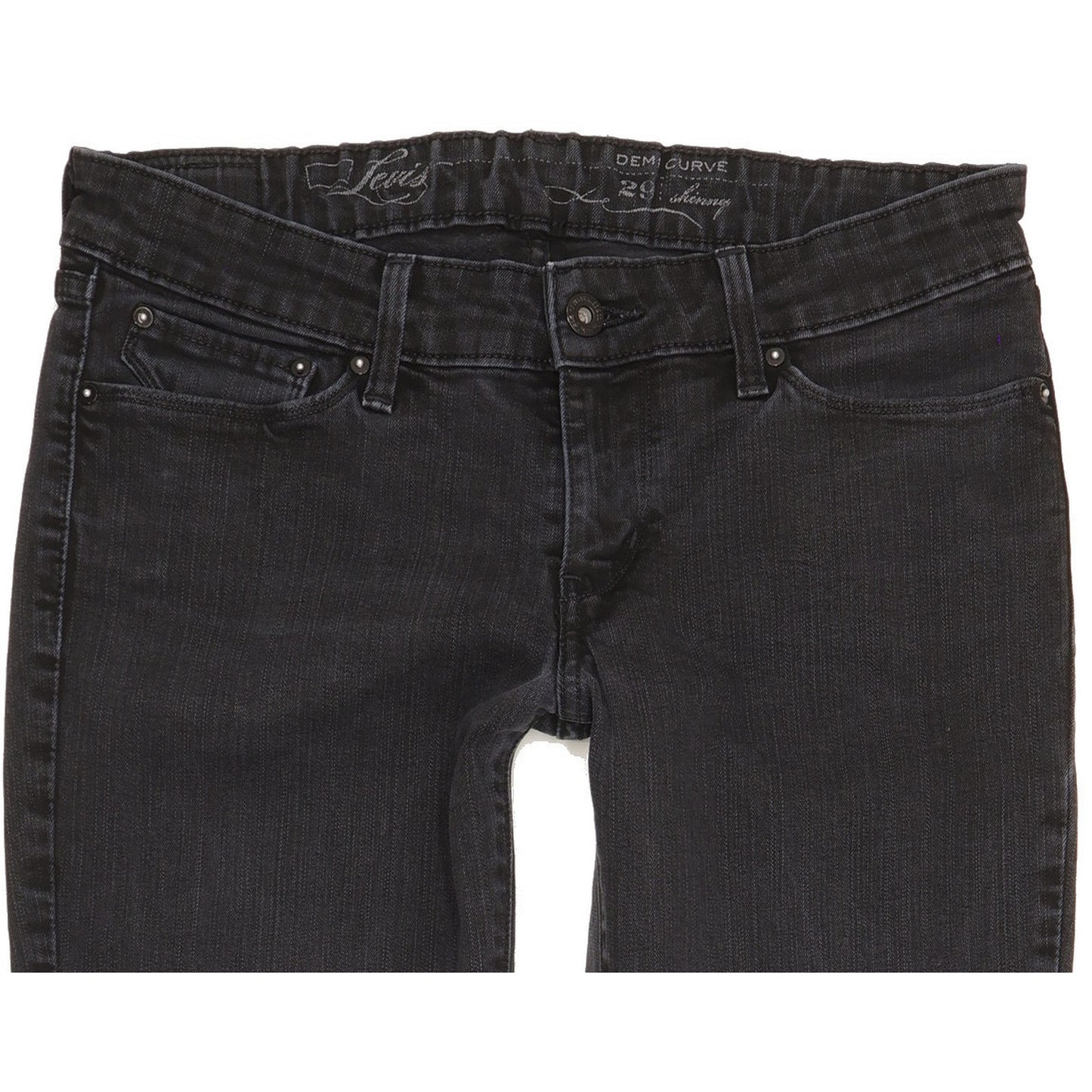 Levi's Demi Curve Women Black Skinny Slim Stretch Jeans W29 L31