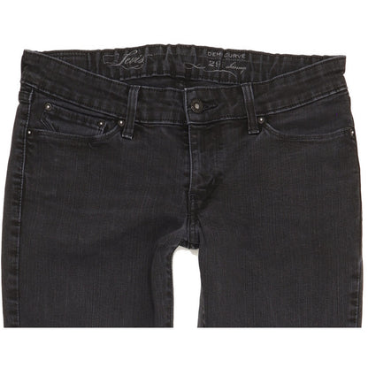 Levi's Demi Curve Women Black Skinny Slim Stretch Jeans W29 L31