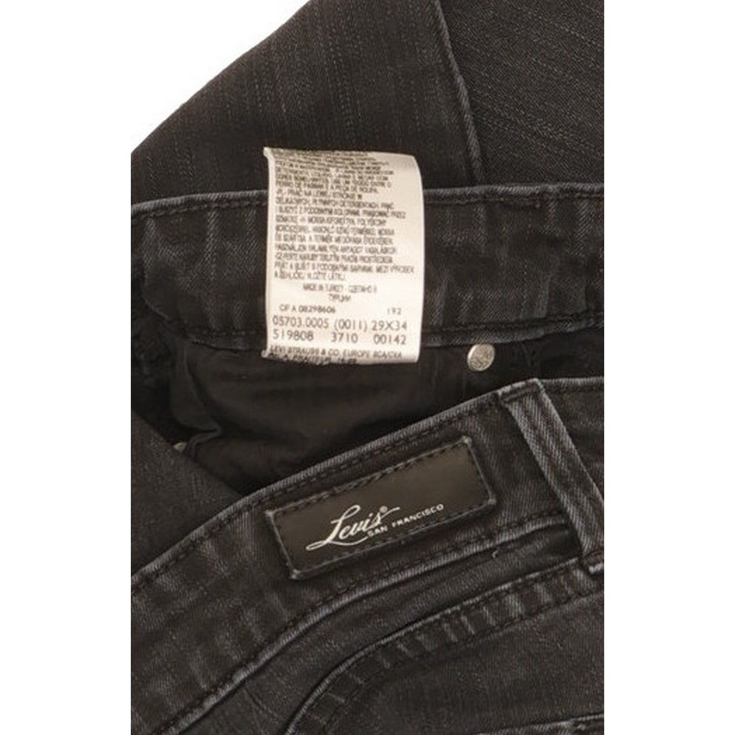 Levi's Demi Curve Women Black Skinny Slim Stretch Jeans W29 L31
