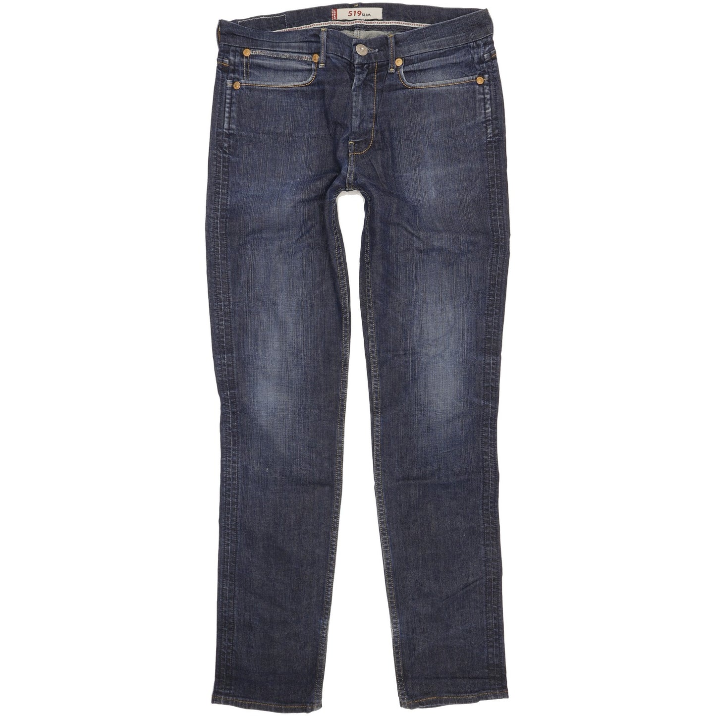 Levi's 519 Men Blue Straight Slim Stretch Jeans W34 L33