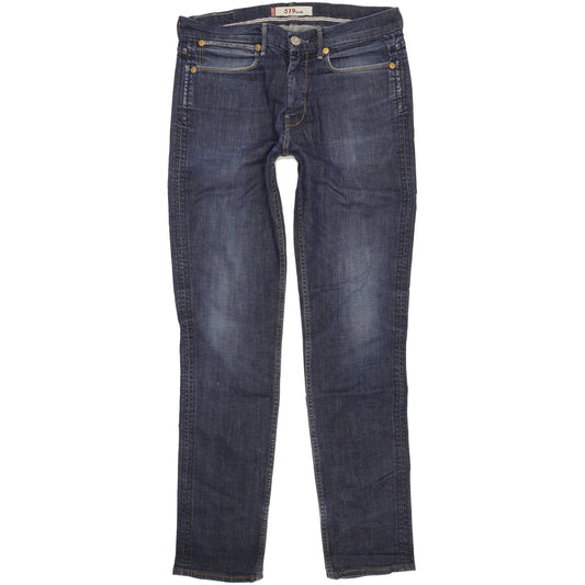 Levi's 519 Men Blue Straight Slim Stretch Jeans W34 L33