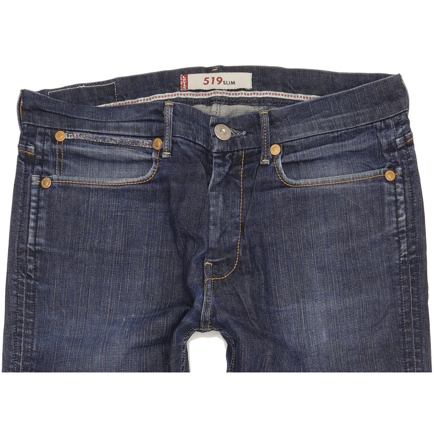 Levi's 519 Men Blue Straight Slim Stretch Jeans W34 L33