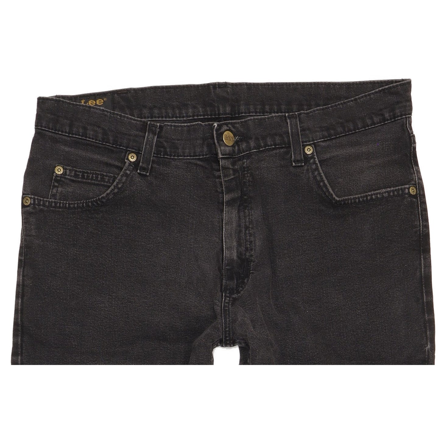 Lee Brooklyn Men Black Straight Regular Stretch Jeans W36 L27