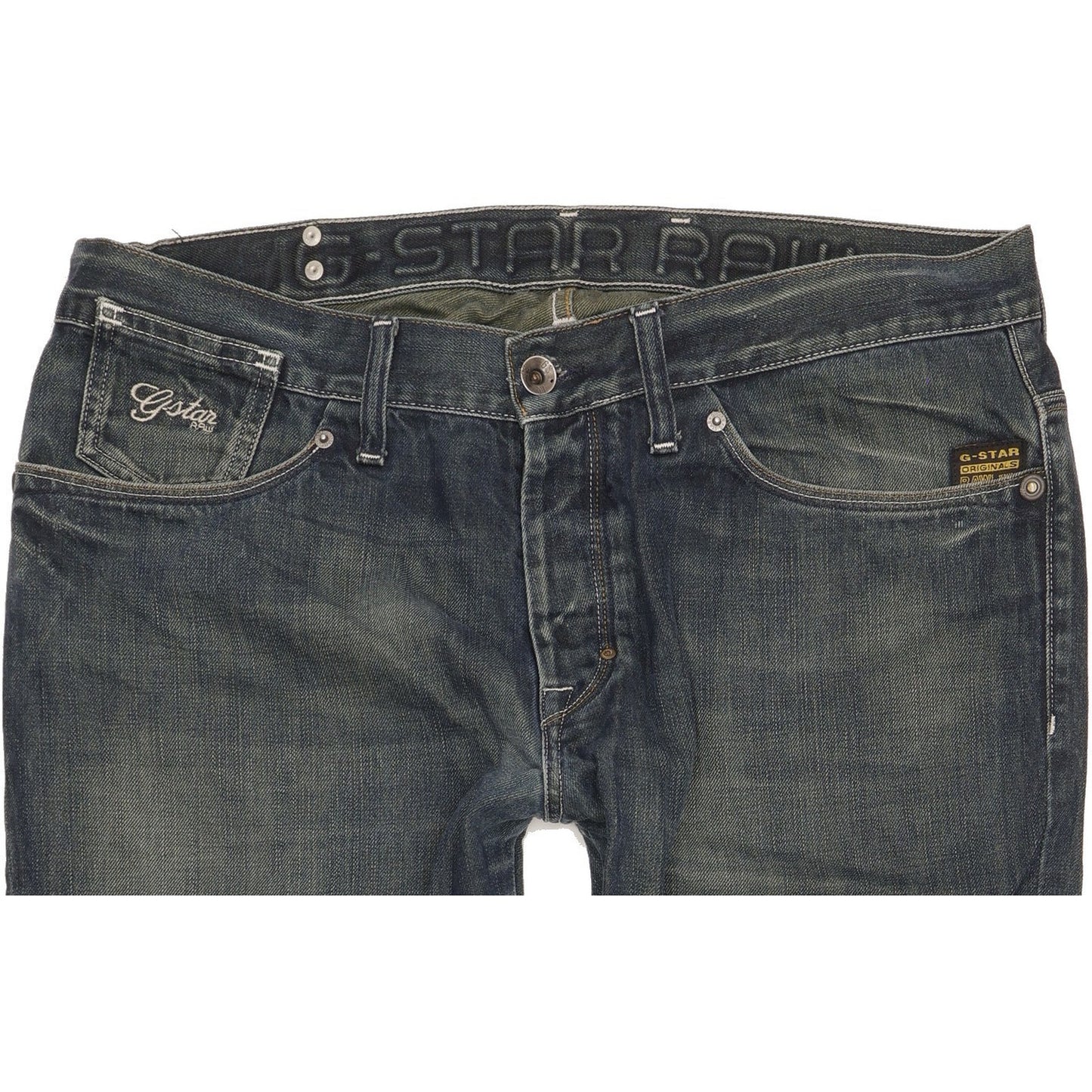 G-Star Men Blue Straight Regular Jeans W36 L26