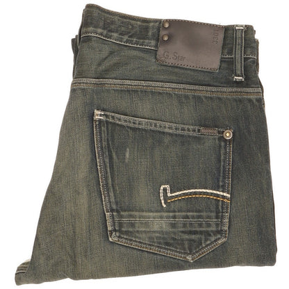 G-Star Men Blue Straight Regular Jeans W36 L26