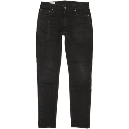 Levi's 512 Men Black Tapered Slim Stretch Jeans W30 L31