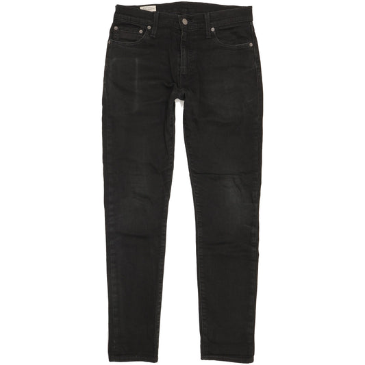 Levi's 512 Men Black Tapered Slim Stretch Jeans W30 L31