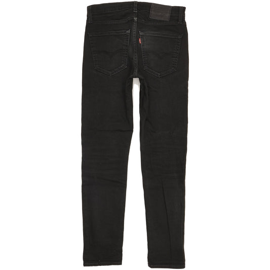 Levi's 512 Men Black Tapered Slim Stretch Jeans W30 L31