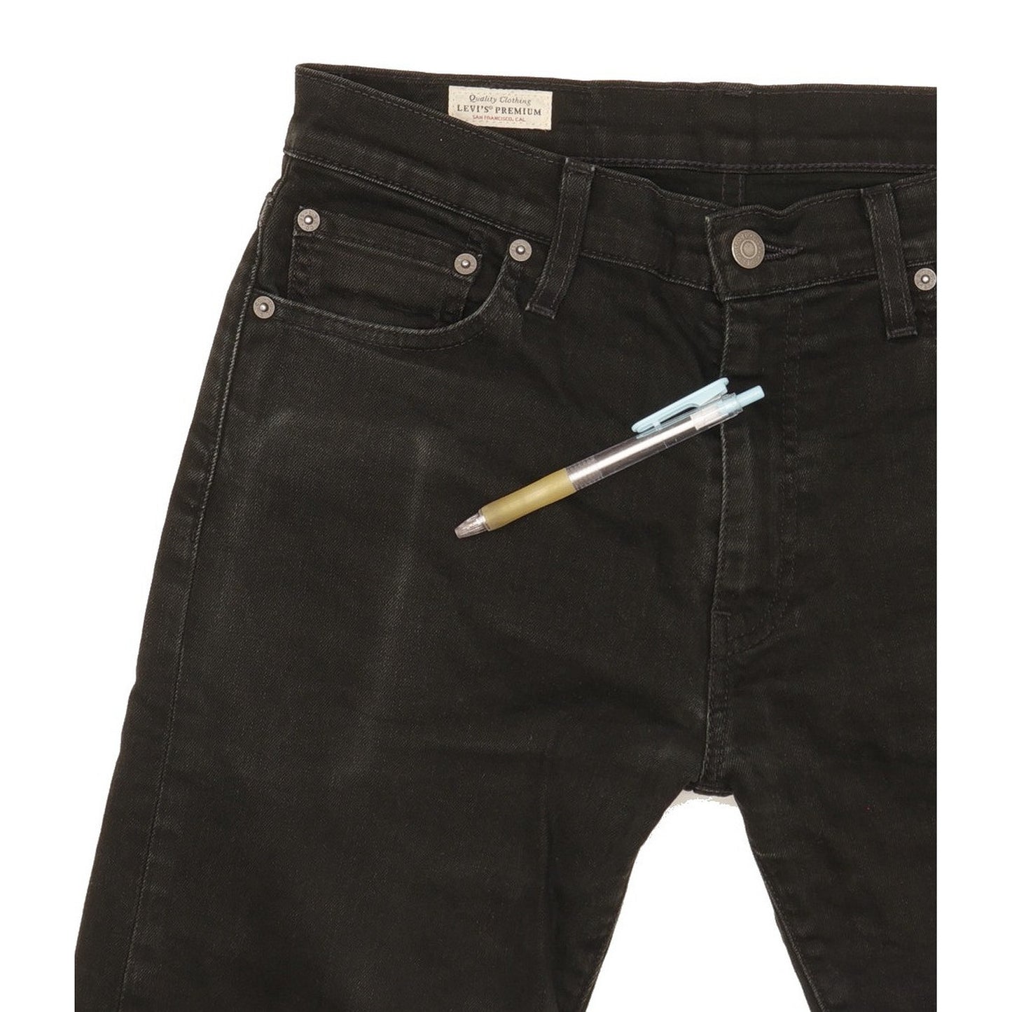 Levi's 512 Men Black Tapered Slim Stretch Jeans W30 L31