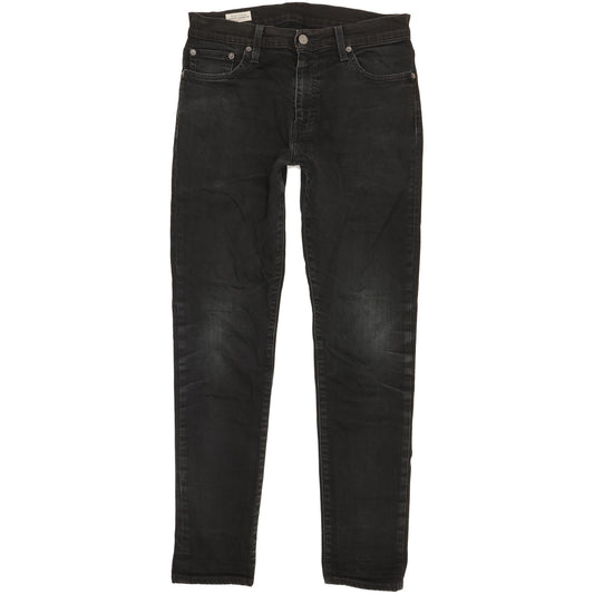 Levi's 512 Men Black Tapered Slim Stretch Jeans W30 L30